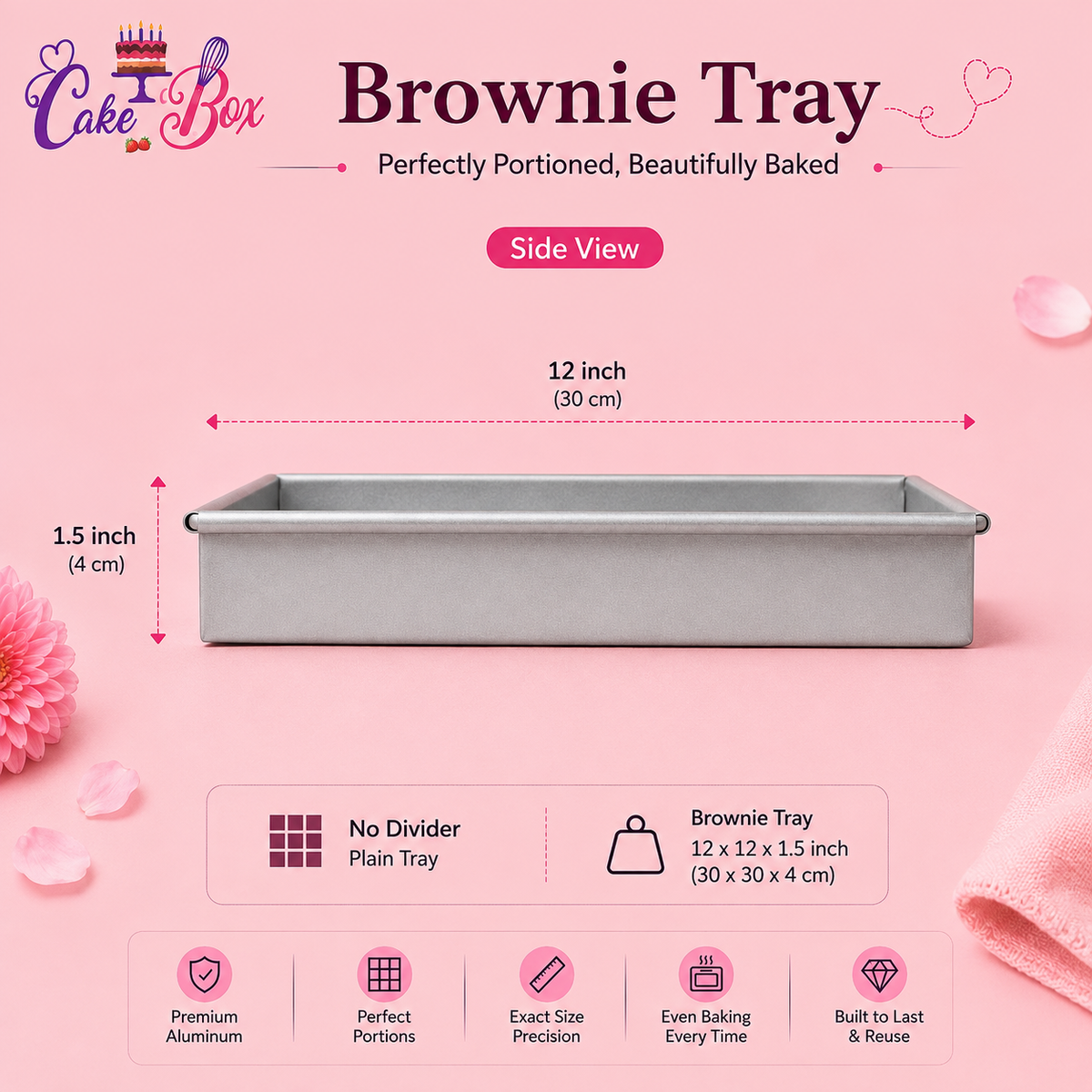 Brownie Tray with Divider 12 inch (36 Cavity)