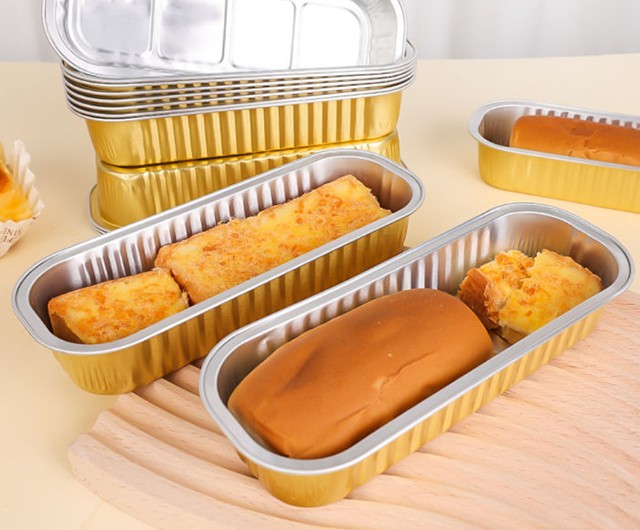 Foil Container Oval With Lid GOLD(PACK OF 10)