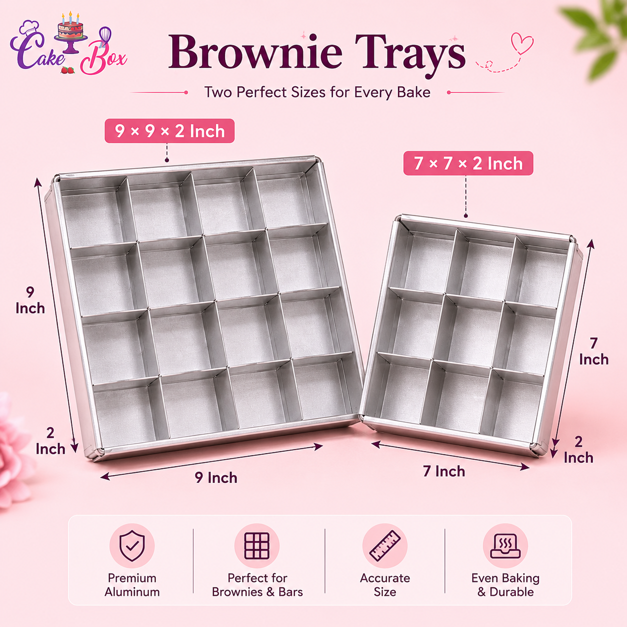 Cake box luxe brownie tray