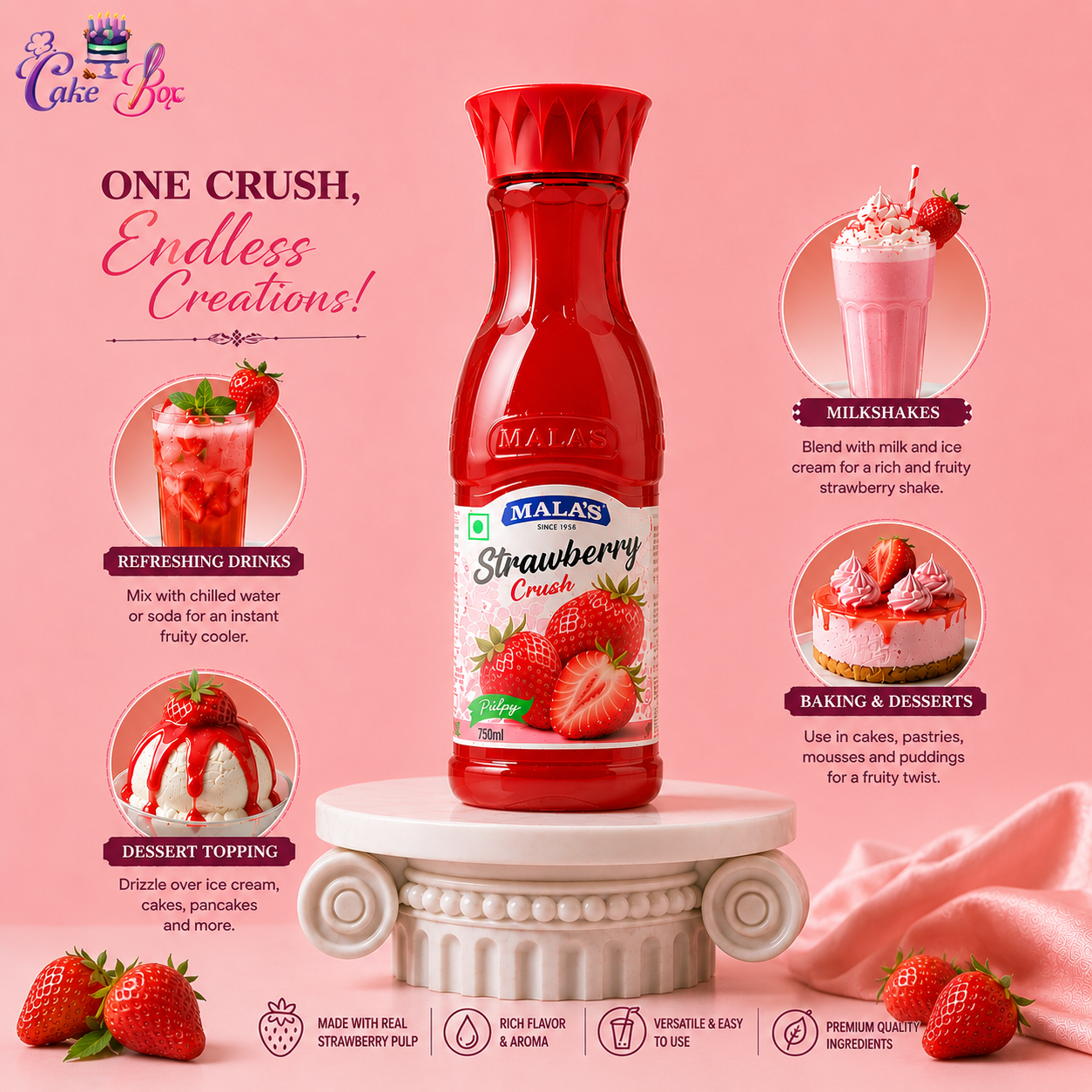 Strawberry Crush 750Ml