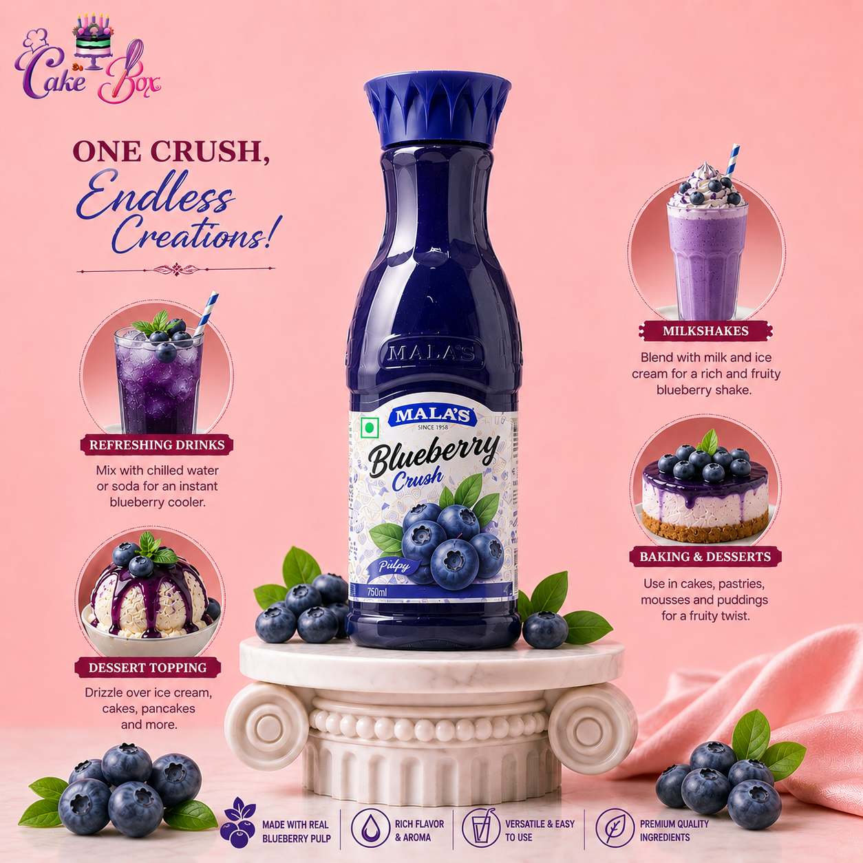 Blueberry Cursh 750Ml