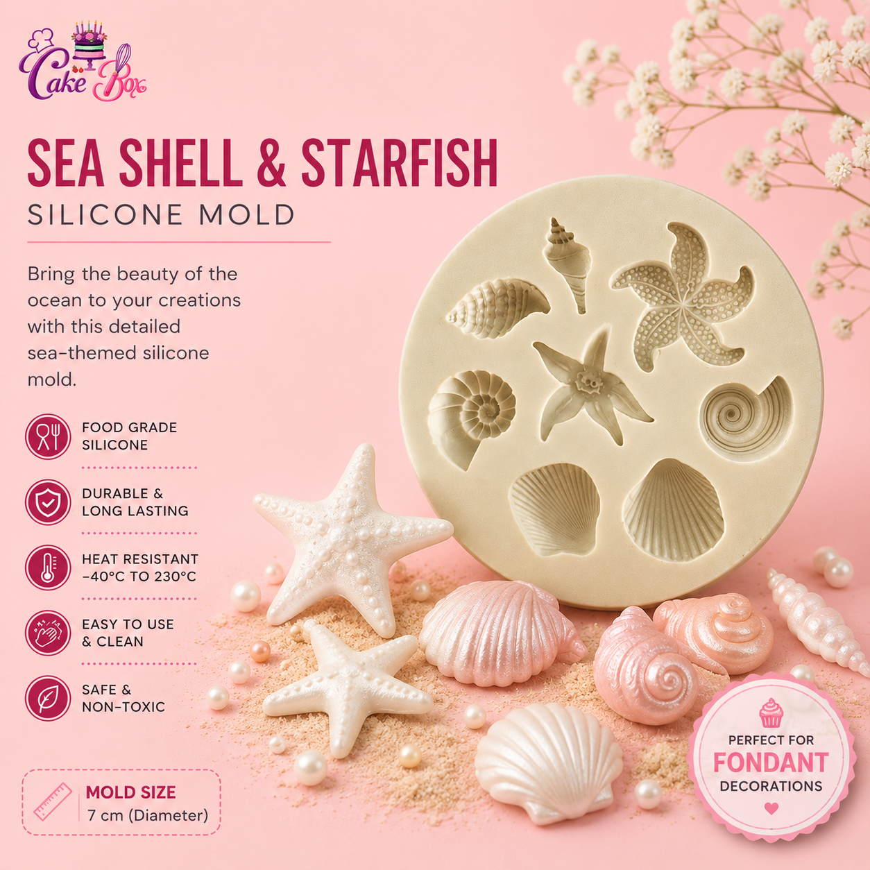 Sea shell & Starfish SIlicon mold