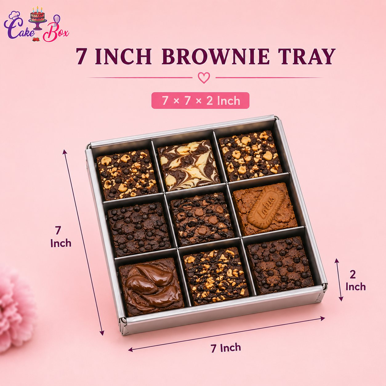 Cake box luxe brownie tray