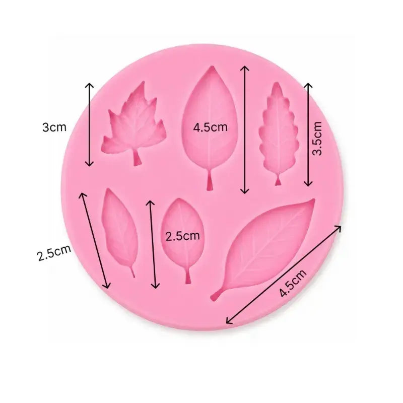 Leaf shape silicon fondant mould