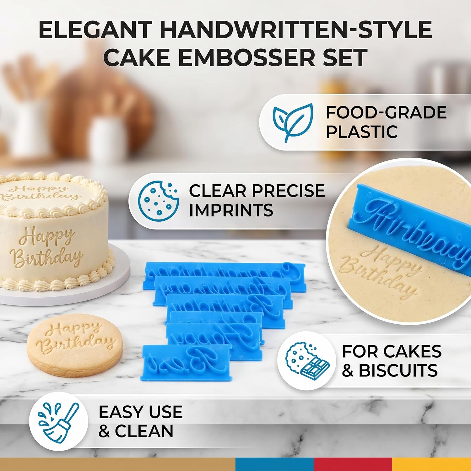 Cake word Stamps 6 Pcs
