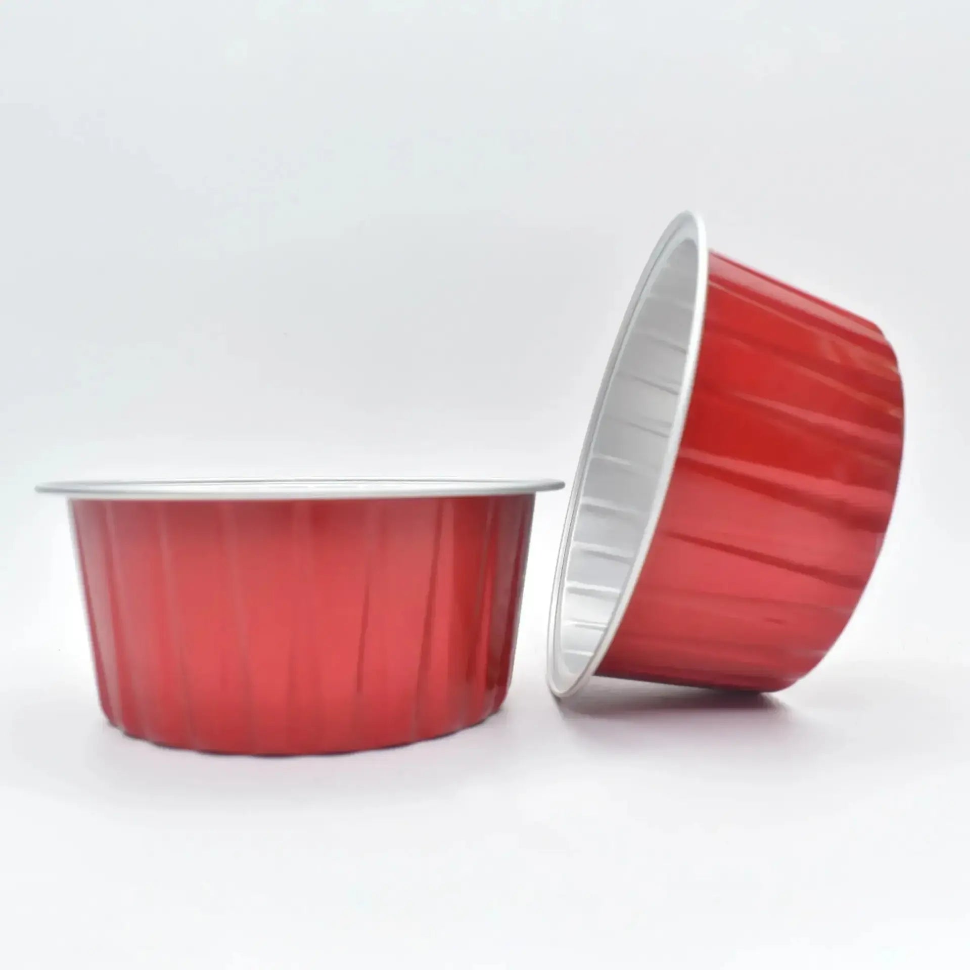 Multicolour Round Foil Container with Lid (25Pcs)