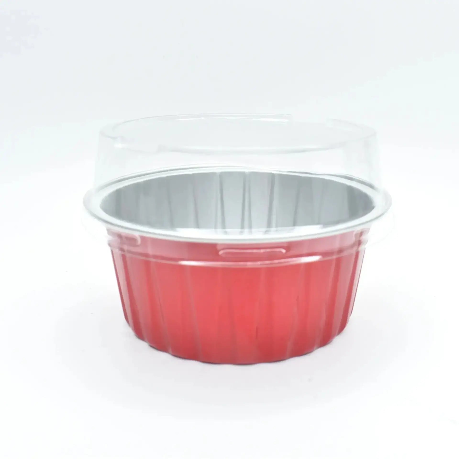 Multicolour Round Foil Container with Lid (25Pcs)
